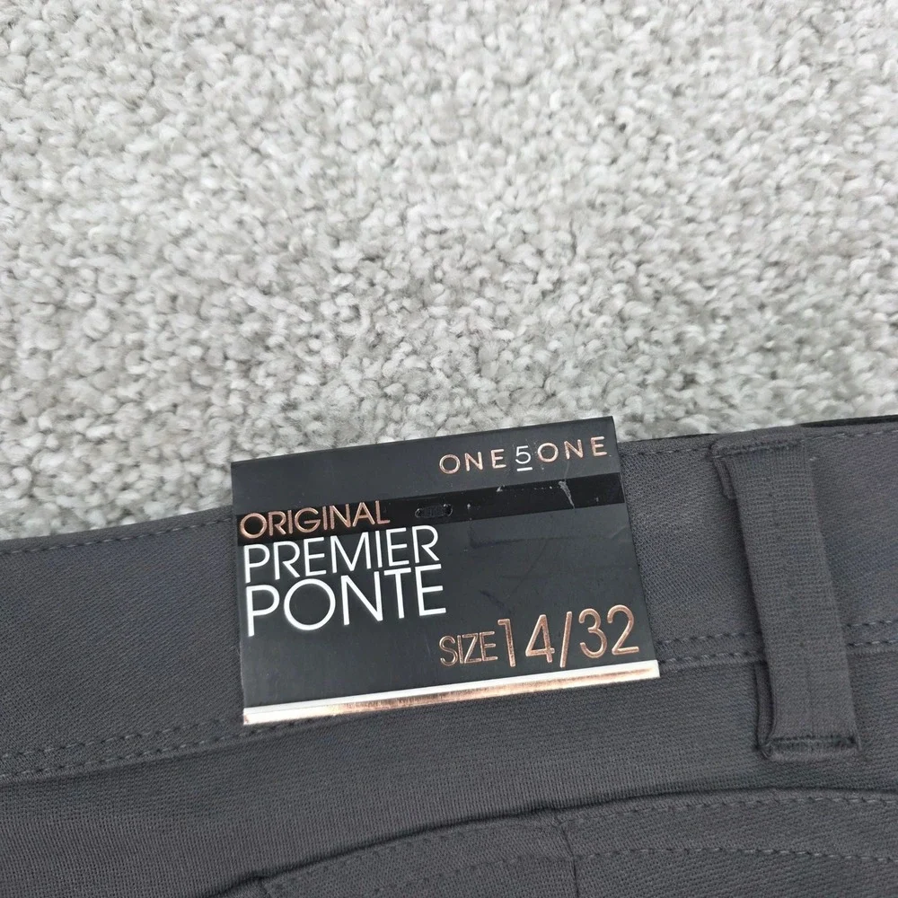 One5One Goddess Fit Premier‎ Ponte Gray Bootcut Trousers Size 14/32 NWT